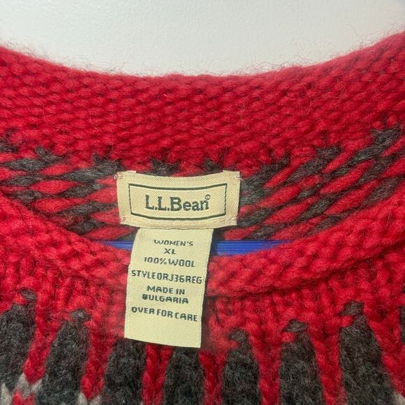 Vintage LL Bean Nordic Wool Fair Isle Sweater. Made in Bulgaria. Casual, Preppy - Picture 8 of 10